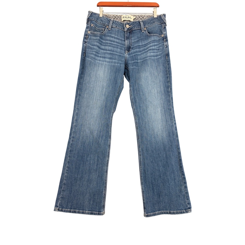 Ariat REAL Patricia Boot Maine Medium Wash Bootcut Jeans Womens 33R 10036812